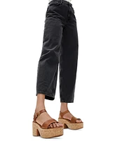 FitFlop Women's Strappy Leather Cork Platform Sandals