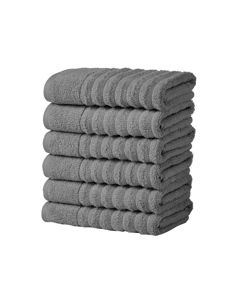 Linery & Co. Luxury 100% Combed Cotton 6-Pack Hand Towel Set