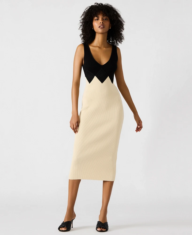 Steve Madden Women's Prunella Colorblocked Midi Dress