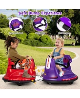 12V Kids Ride On Bumper Car with Remote Control Lights and Music