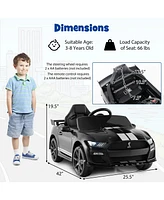 12V Licensed Ford Mustang Shelby GT500 Kids Ride on Car with Remote Control for Aged 3-8