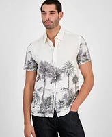 Guess Men's Palm Canyon Short Sleeve Button-Front Shirt