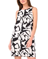 Msk Women's Printed Boat-Neck Shift Dress