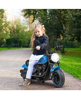Kids Electric Motorcycle with Training Wheels and Led Headlights
