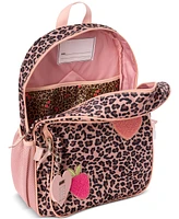 InMocean Big Girls Cheetah and Patch Backpack, Keychain & Lunch Bag Set
