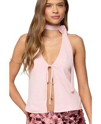 Edikted Women's Rivere Split Front Halter Top