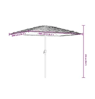 Garden Parasol with Steel Pole Brown 118.1"x78.7"x98.4"