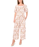 Vince Camuto Women's Printed Pull-On Wide-Leg Pants