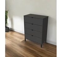 Four Drawer Standard Chest for Bedroom Storage and Organization