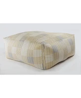 48" Cream 100% Cotton Ottoman