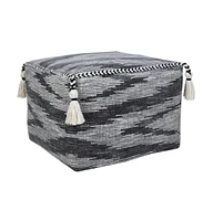 Cotton Ottoman for Living Room Footrest and Cozy Home Seating