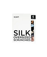 Silk Oversized Hair Scrunchies 6-Pack