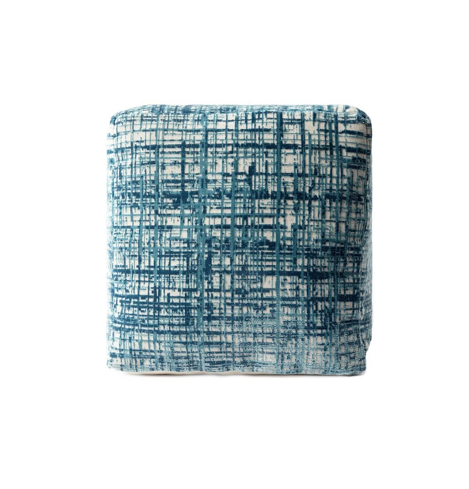 Versatile Polyester Blend Ottoman Cube for Seating or Storage