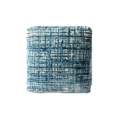 Versatile Polyester Blend Ottoman Cube for Seating or Storage