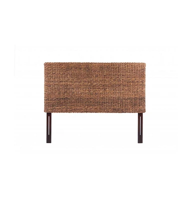 Woven Banana Leaf Headboard Straight Design for Modern Bedroom