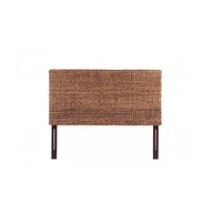 Woven Banana Leaf Headboard Straight Design for Modern Bedroom