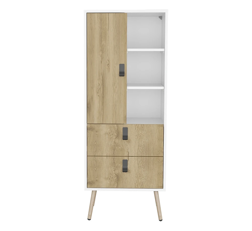 Two Drawer Chest for Bedroom Storage and Compact Organization