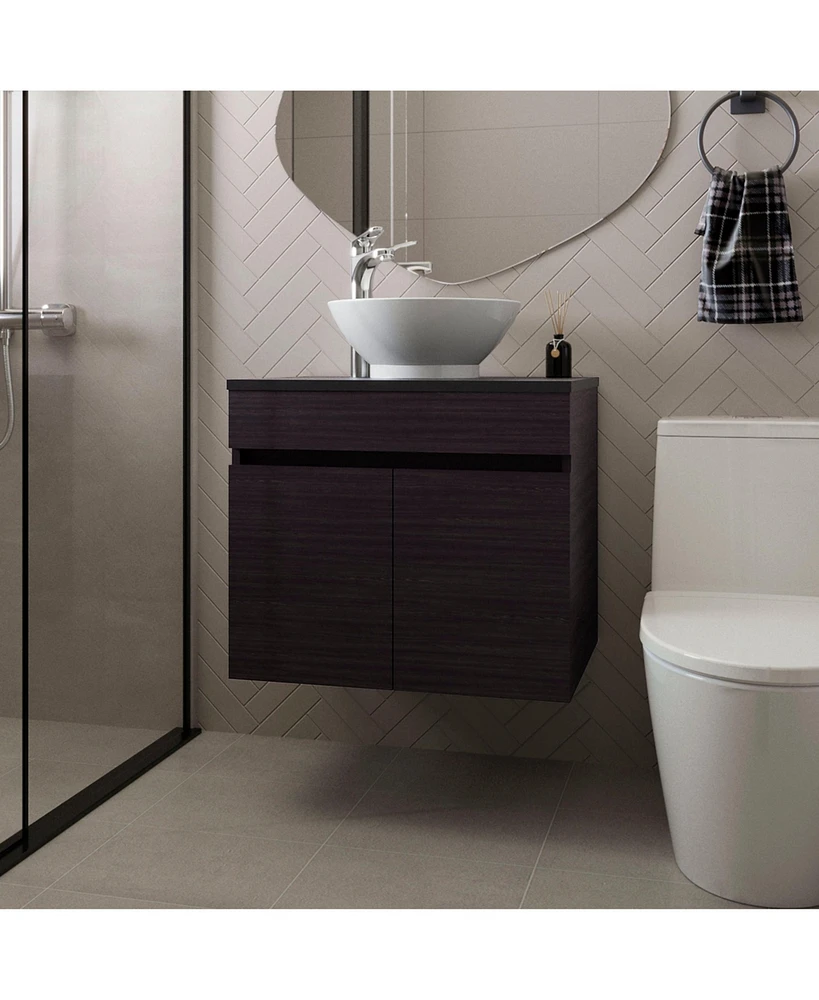 Sheridan Bathroom Vanity with 2 Doors, Wengue