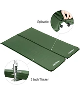 Naturehike Foam Self Inflating Sleeping Pad, 2 inch Thick Sleeping Pad for Camping, Durable Camping Mattress Connectable with Multiple, Lightweight Sl