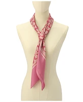 Coach Textured Signature Print Silk Square Scarf