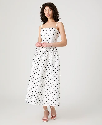 French Connection Women's Strappy Polka Dot Midi Dress
