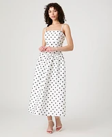 French Connection Women's Strappy Polka Dot Midi Dress