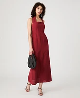 French Connection Women's Birdie Linen-Blend Halter-Neck Midi Dress