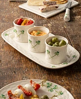 Belleek Pottery Shamrock Dip Bowls, 4 Pieces