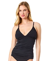 CeCe Women's La Vie A Mer Plunge-Neck Tankini Top