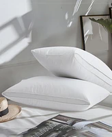 Unikome Medium Soft Goose Down and Feather Gusseted 2-Pack Pillows