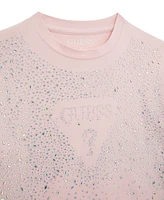 Guess Big Girl Short Sleeve with Rhinestone Logo T-Shirt