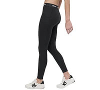Dkny Women's Logo Elastic Full Length Tight Pants