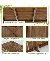 Hips Raised Garden Bed Poly Wood Elevated Planter Box