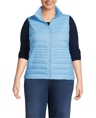 Lands' End Plus Wanderweight Packable Down Vest
