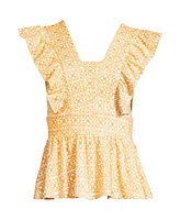 Lands' End Women's Lightweight Jersey Ruffle Peplum Top