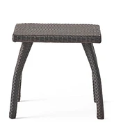 Outdoor Rattan Brown Side Table