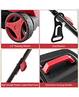 10 Amp 13 Inch Electric Corded Lawn Mower with Collection Box-Red
