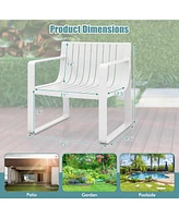 Patio Chairs Set of 2 with Curved Backrests and Seats