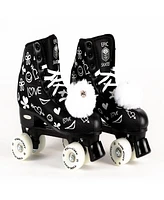 Epic Skates Black Luv Led Light Up Roller Skates