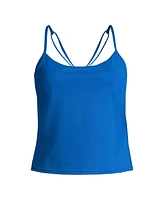 Lands' End Women's Long Torso Tugless QuickDry Adjustable Strappy Back Tankini Top