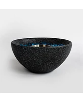 10.63 in. x 10.63 in. x 5.12 in. Black Ethanol Fuel Concrete Tabletop Fire Pit, Personal Fireplace Mini Fire Pit