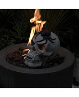 Halloween Demon Skull for Outdoor Fireplace and Fire Pit