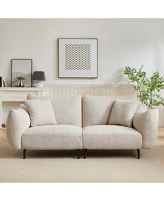 Chenille Loveseat Sofa - Grayish Brown