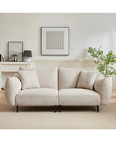 Chenille Loveseat Sofa - Grayish Brown