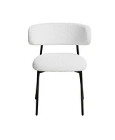 Wood Grain Dining Set, Black Metal Legs, Seats 4-6