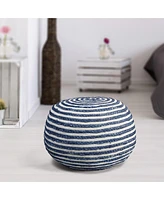 Jute Ottoman for Living Room Bedroom and Rustic Home Decor