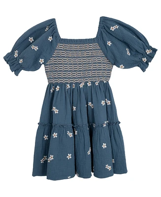 Rare Editions Big Girls Daisy Embroidered Dress
