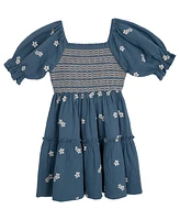 Rare Editions Big Girls Daisy Embroidered Dress