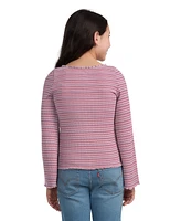 Levi's Big Girls Ribbed Bell-Sleeve Knit Top