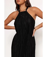Petal and Pup Women's Melody Plisse Halter Maxi Dress